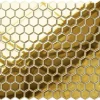 Mosaïque sur résille pour salle de bain et cuisine en céramique 26.0 cm x 30.0 cm - Gold hive-Ilcom Online