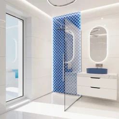 Mosaïque sur résille pour salle de bain et cuisine en céramique 28.5 cm x 29.0 cm - Blue sky-Ilcom