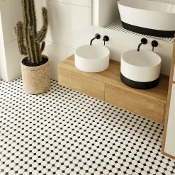 Mosaïque sur résille pour salle de bain et cuisine en céramique 29.3 cm x 29.3 cm - Octagon castle-Ilcom Best