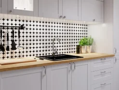 Mosaïque sur résille pour salle de bain et cuisine en céramique 29.3 cm x 29.3 cm - Octagon castle-Ilcom Best