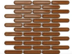 Ilcom Mosaïque sur résille pour salle de bain et cuisine en céramique 30 cm x 30.5 cm - Caramel savoiardi