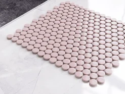 Ilcom Mosaïque sur résille pour salle de bain et cuisine en céramique 29.3 cm x 31.7 cm - Pink panther