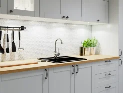 Mosaïque sur résille pour salle de bain et cuisine en céramique 30 cm x 26 cm - Marble hive-Ilcom