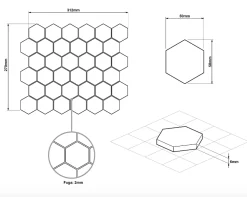 Ilcom Mosaïque sur résille pour salle de bain et cuisine en céramique 31.2 cm x 27 cm- Jungle nature hive