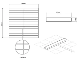 Mosaïque sur résille pour salle de bain et cuisine en céramique 29.6 cm x 30 cm - Matt white piano-Ilcom Discount