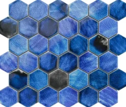 Mosaïque sur résille pour salle de bain et cuisine en céramique 31.2 x 27 cm- Mixed ocean hive-Ilcom New