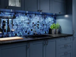 Mosaïque sur résille pour salle de bain et cuisine en céramique 31.2 x 27 cm- Mixed ocean hive-Ilcom New