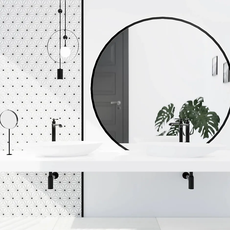 Ilcom Mosaïque sur résille pour salle de bain et cuisine en céramique 29.4 cm x 30.7 cm - Origami