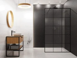 Mosaïque sur résille pour salle de bain et cuisine en céramique 31.7 cm x 29.3 cm- Black dots-Ilcom Clearance