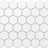 Ilcom Mosaïque sur résille pour salle de bain et cuisine en céramique 29.7 cm x 26.2 cm - White hexagon