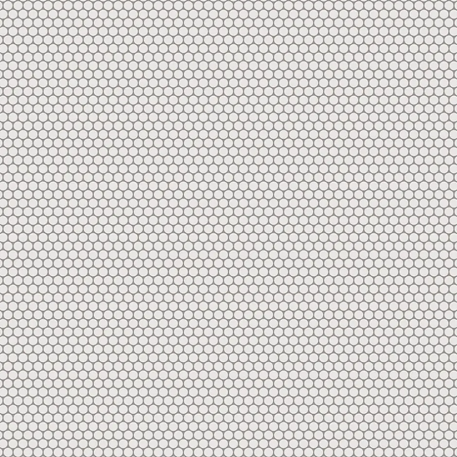 Ilcom Mosaïque sur résille pour salle de bain et cuisine en céramique 31.7 cm x 29.3 cm - Matt white dot