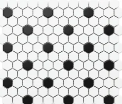 Mosaïque sur résille pour salle de bain et cuisine en céramique 30 cm x 26 cm - White honey-Ilcom Discount