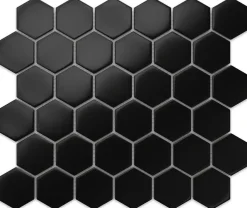 Ilcom Mosaïque sur résille pour salle de bain et cuisine en céramique 29.7 cm x 26.2 cm - Black honey