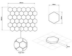 Ilcom Mosaïque sur résille pour salle de bain et cuisine en céramique 29.7 cm x 26.2 cm - Black honey