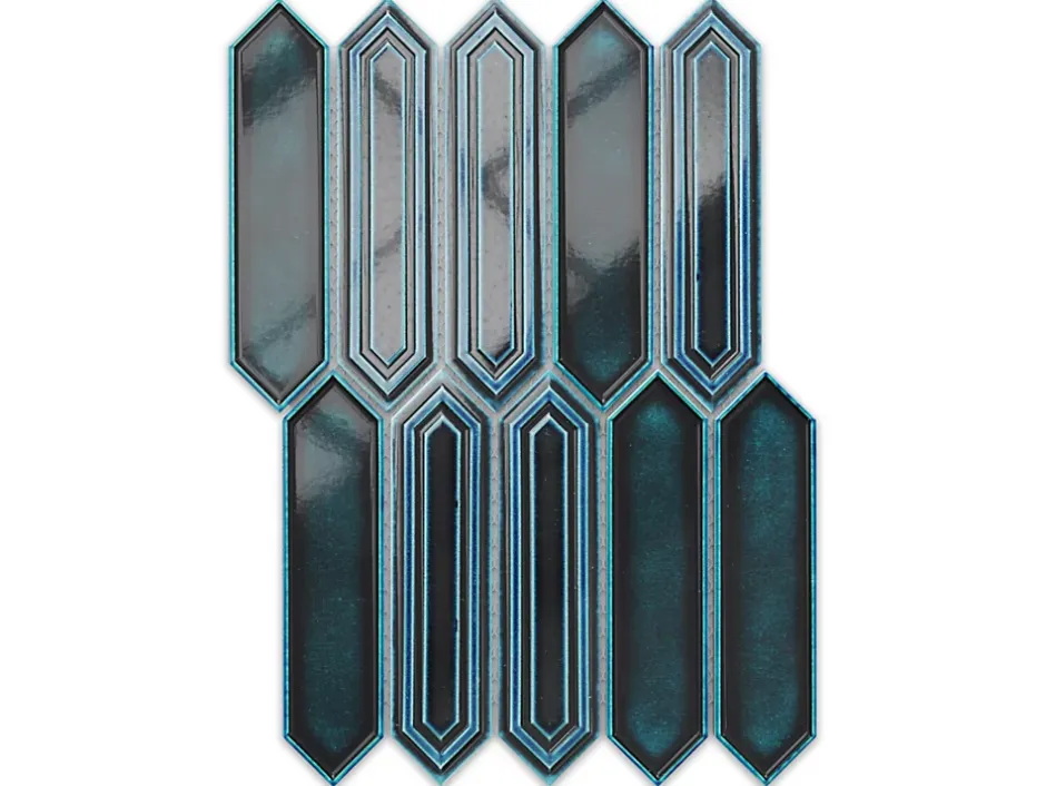 Ilcom Mosaïque sur résille pour salle de bain et cuisine en céramique 30.0 cm x 29.6 cm - Crystal