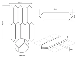 Ilcom Mosaïque sur résille pour salle de bain et cuisine en céramique 30.0 cm x 29.6 cm - Crystal