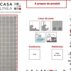 MOSAÏQUE TAUPE 1 PLAQUE 32,7 x 32,7 CM CASA LINEA-Casa Linéa Online