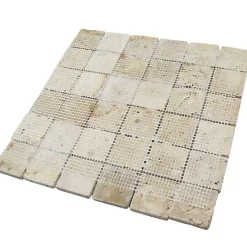 Decoon Mosaïque Travertin - Beige - 4.8 x 4.8 cm