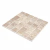 Decoon Mosaïque travertin Noce 4,8x4,8 - plaque de 30x30 cm - 1cm épaisseur