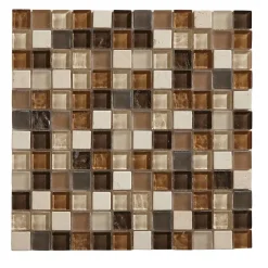 Colours Mosaïque Triesto marron 30 x 30 cm