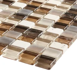 Colours Mosaïque Triesto marron 30 x 30 cm