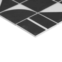 Mosaïque Urda noir et blanc 30 x 30 cm-GoodHome Best