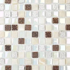 Mosaïque Verre / Pierre - Nacre - 1.5 x 1.5 cm-Decoon Online