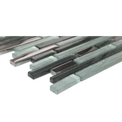 GoodHome Mosaïque verre gris 30x30cm Foxe