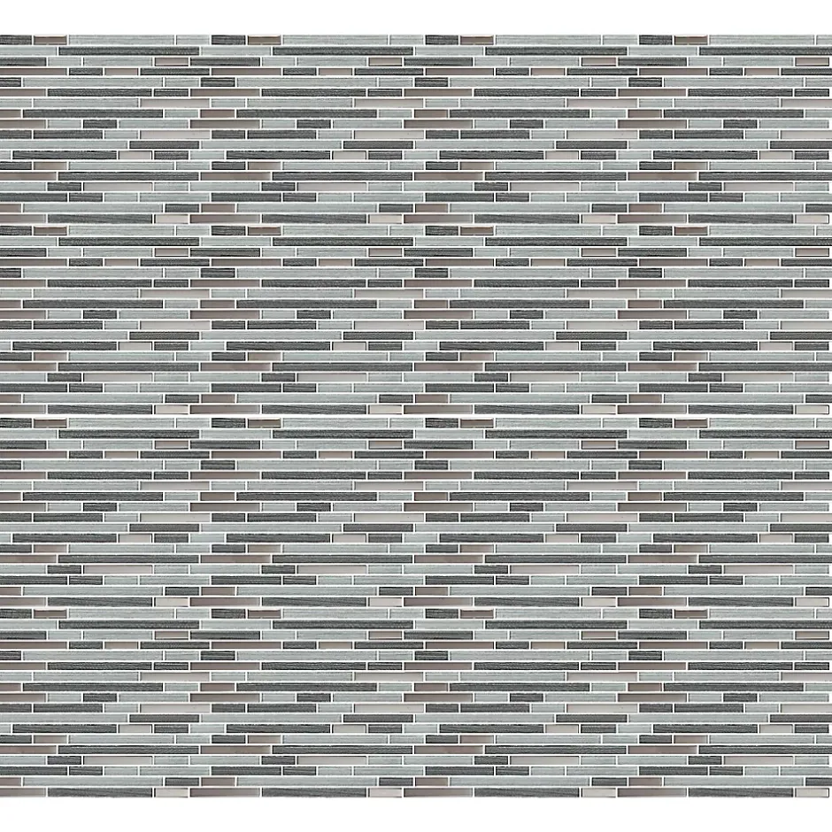 GoodHome Mosaïque verre gris 30x30cm Foxe