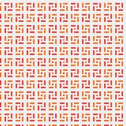 Mosaïque 2,5x2,5cm motif géométrique Palm Springs Palm (4 couleurs) Brillant / Poli boite de 2 m2-Gioia Materia Online