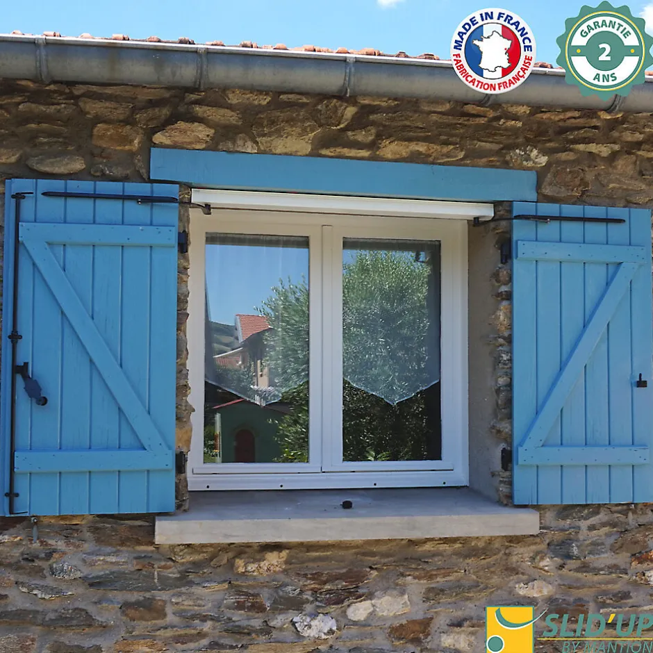 Motorisation pour volet 2 battants SLID'UP WINEO filaire - baie 800 à 1500 mm - brut-Slid’Up By Mantion New