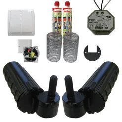 Slid’Up By Mantion Motorisation pour volet 2 battants SLID'UP URANUS filaire - gond 14 mm - kit scellement - alimentation à encastrer