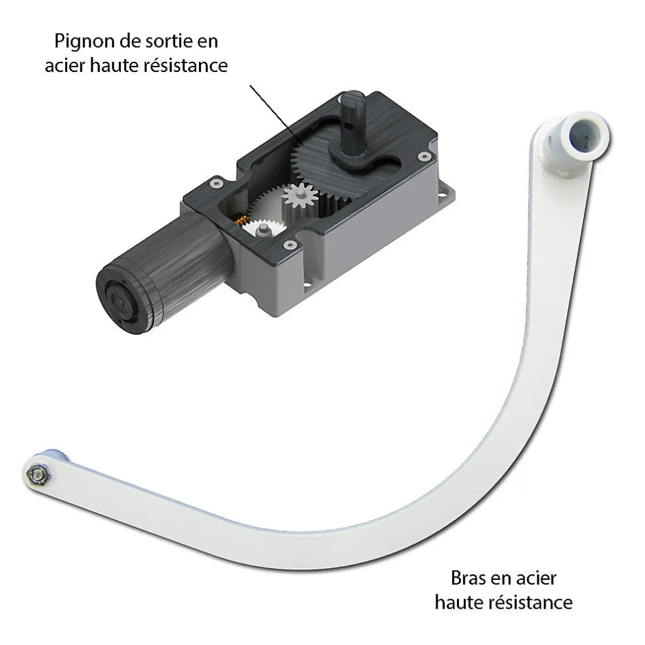 Motorisation pour volet 2 battants SLID'UP WINEO filaire - baie 800 à 1500 mm - blanc-Slid’Up By Mantion Hot