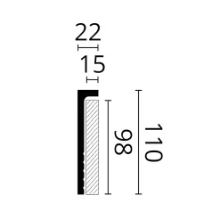 Moulure couvrante NMC WALLSTYL CF2S Moulure décorative Plinthe Moulure décorative-Noel & Marquet Online