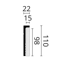 Moulure couvrante NMC WALLSTYL CF2 Moulure décorative Plinthe Moulure décorative-Noel & Marquet Sale