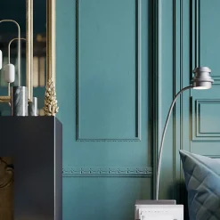 Woodbord Moulure murale décorative en bois ROYALE - 3 x 100 cm - Brut sans peinture - Cimaise - Plinthe - Baguette d'ornement