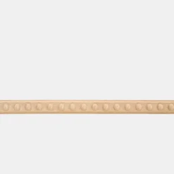 Woodbord Moulure murale décorative en bois BOUTONS - 1 x 3,2 x 100 cm - Brut sans peinture - Cimaise - Plinthe - Baguette d'ornement