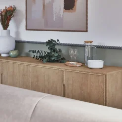 Moulure murale décorative en bois PERLA 11 - 1,1 x 100 cm - Brut sans peinture - Cimaise - Plinthe - Baguette d'ornement-Woodbord New