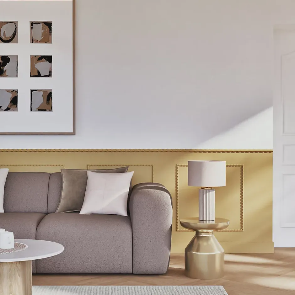 Woodbord Moulure murale décorative en bois TORSADE 30 - 3 x 100 cm - Brut sans peinture - Cimaise - Plinthe - Baguette d'ornement