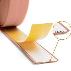 Quest Moulure Souple en PVC 10x10 mm, Auto-Adhésive avec Bande Mousse, Plinthe Souple, pour Finitions et Étanchéité des Jonctions, brun