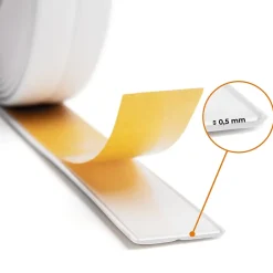 Quest Moulure Souple en PVC 10x10 mm, Auto-Adhésive avec Bande Mousse, Plinthe Souple, pour Finitions et Étanchéité des Jonctions, blanc