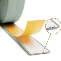 Quest Moulure Souple en PVC 10x10 mm, Auto-Adhésive avec Bande Mousse, Plinthe Souple, pour Finitions et Étanchéité des Jonctions, vert