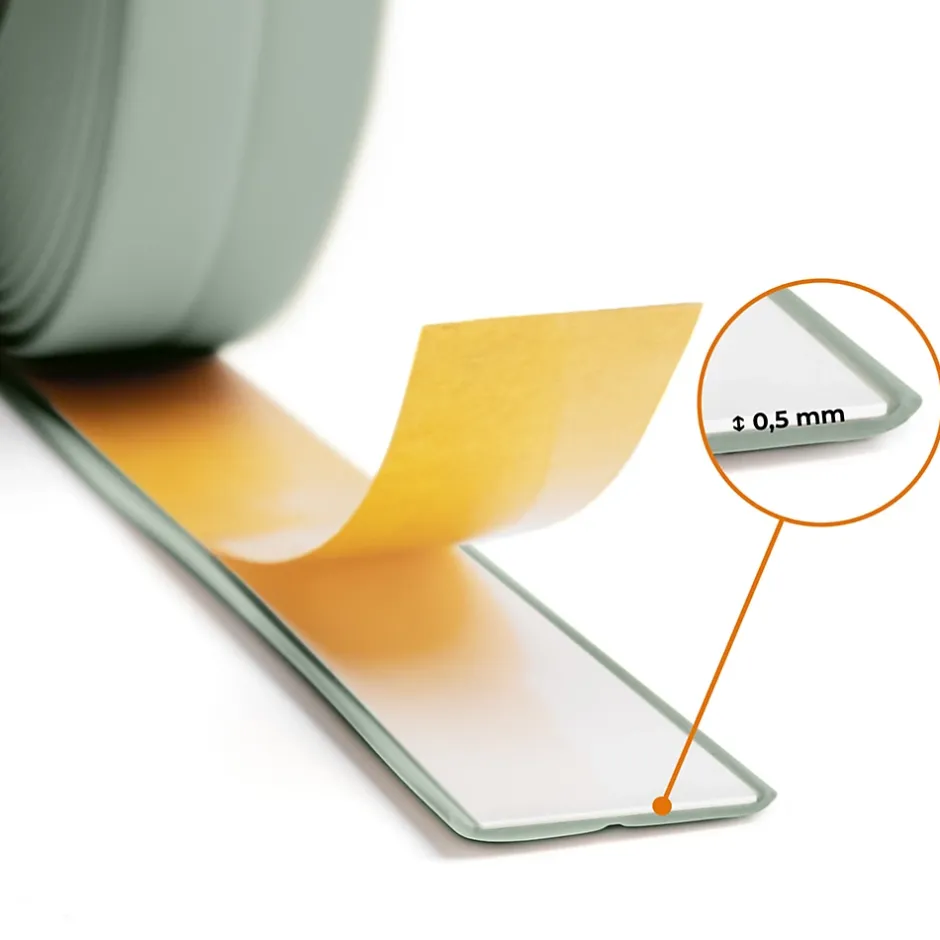 Quest Moulure Souple en PVC 10x10 mm, Auto-Adhésive avec Bande Mousse, Plinthe Souple, pour Finitions et Étanchéité des Jonctions, vert