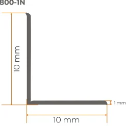 Quest Moulure Souple en PVC 10x10 mm, Auto-Adhésive avec Bande Mousse, Plinthe Souple, pour Finitions et Étanchéité des Jonctions, vert
