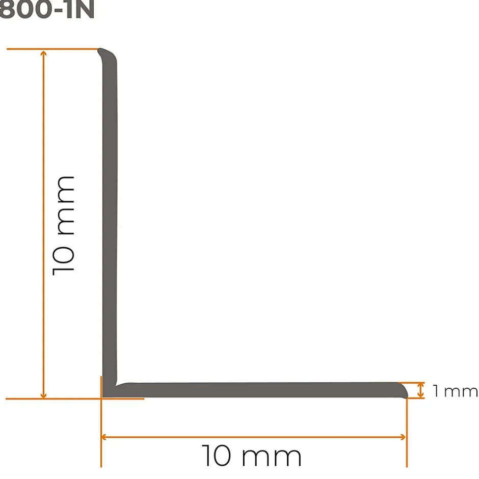 Quest Moulure Souple en PVC 10x10 mm, Auto-Adhésive avec Bande Mousse, Plinthe Souple, pour Finitions et Étanchéité des Jonctions, vert