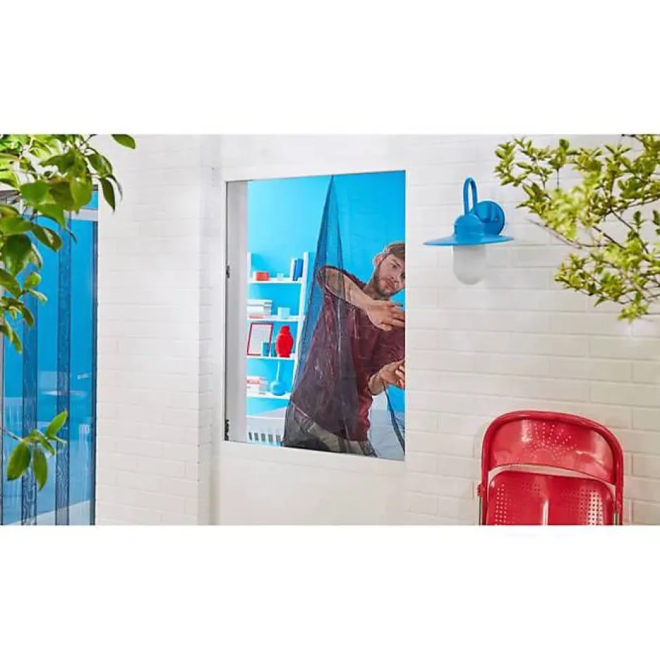 Tesa Moustiquaire - - Standard - 1,3 m x 1,5 mm - Fixation auto-agrippante - Blanc