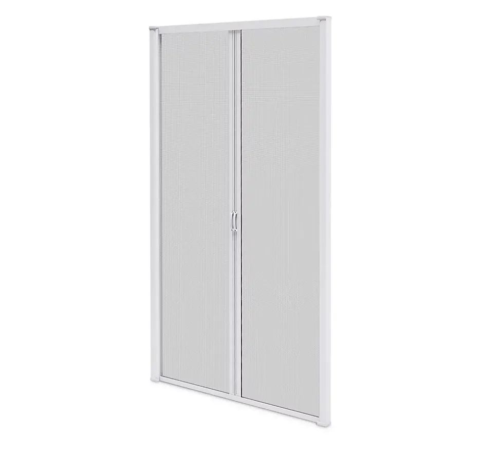 Avosdim Moustiquaire Baie Vitrée Double Porte - L240 x H230 cm - Alu Blanc - Recoupable