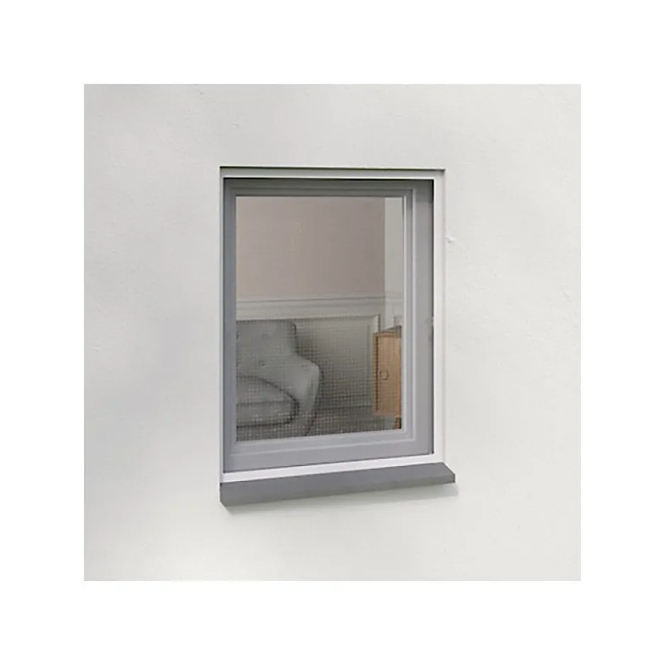 Moustiquaire Cadre Amovible Alu 100 cm x 100 cm Blanc-Volet-Moustiquaire Outlet