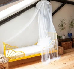Moustiquaire ciel de lit pour lit 1 place polyester uni blanc-Avosdim Online