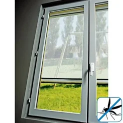Moustiquaire de fenêtre en PVC blanc 125 x h.150 cm-